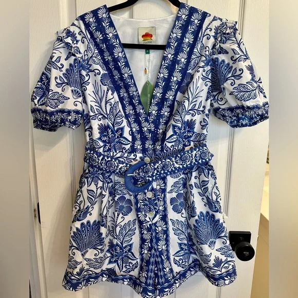 FARM Rio Shell Garden Romper Size M NWT $220 - Picture 6 of 9